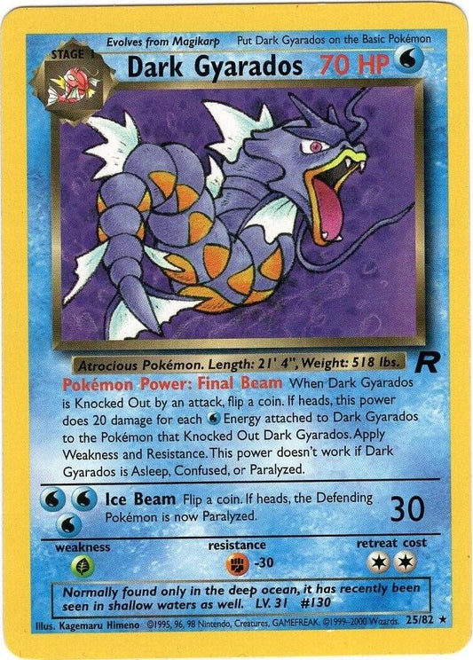 # 25 Pokemon Team Rocket- Dark Gyarados (Non-Holo)(MP)