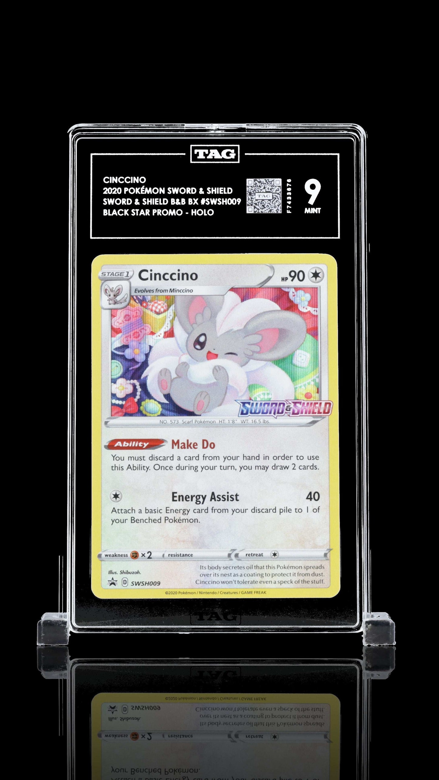 #SWSH009 Cinccino - Sword & Shield PROMO - Tag 9