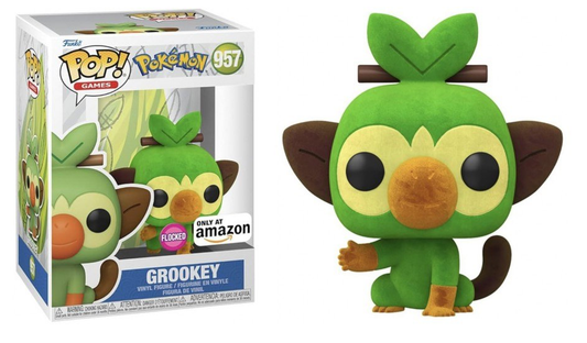 #957 Grookey Flocked Funko Pop Amazon Exclusive
