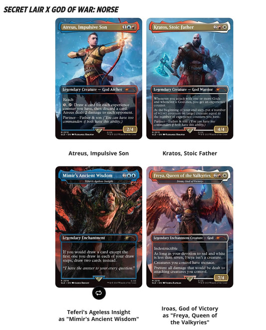 Magic The Gathering Secret Lair Playstation Super Drop God of War Redemption (Non-holo)