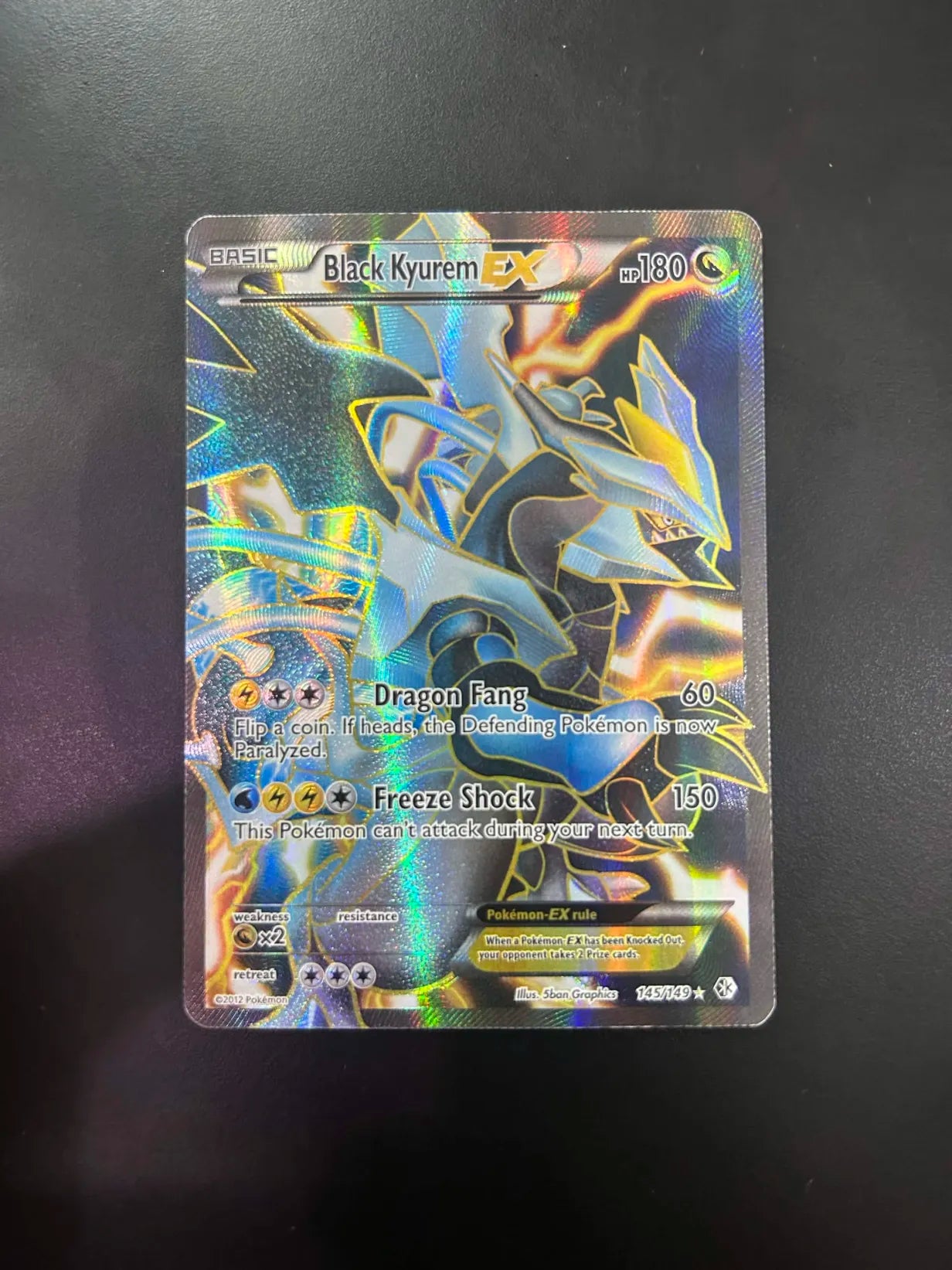 #145 Black & White Boundaries Crossed- Black Kyurem EX (LP)