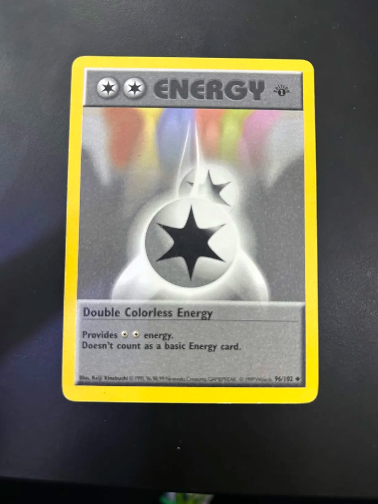 #96 1st Edition Pokemon Base Set-Double Colorless Energy (HP)