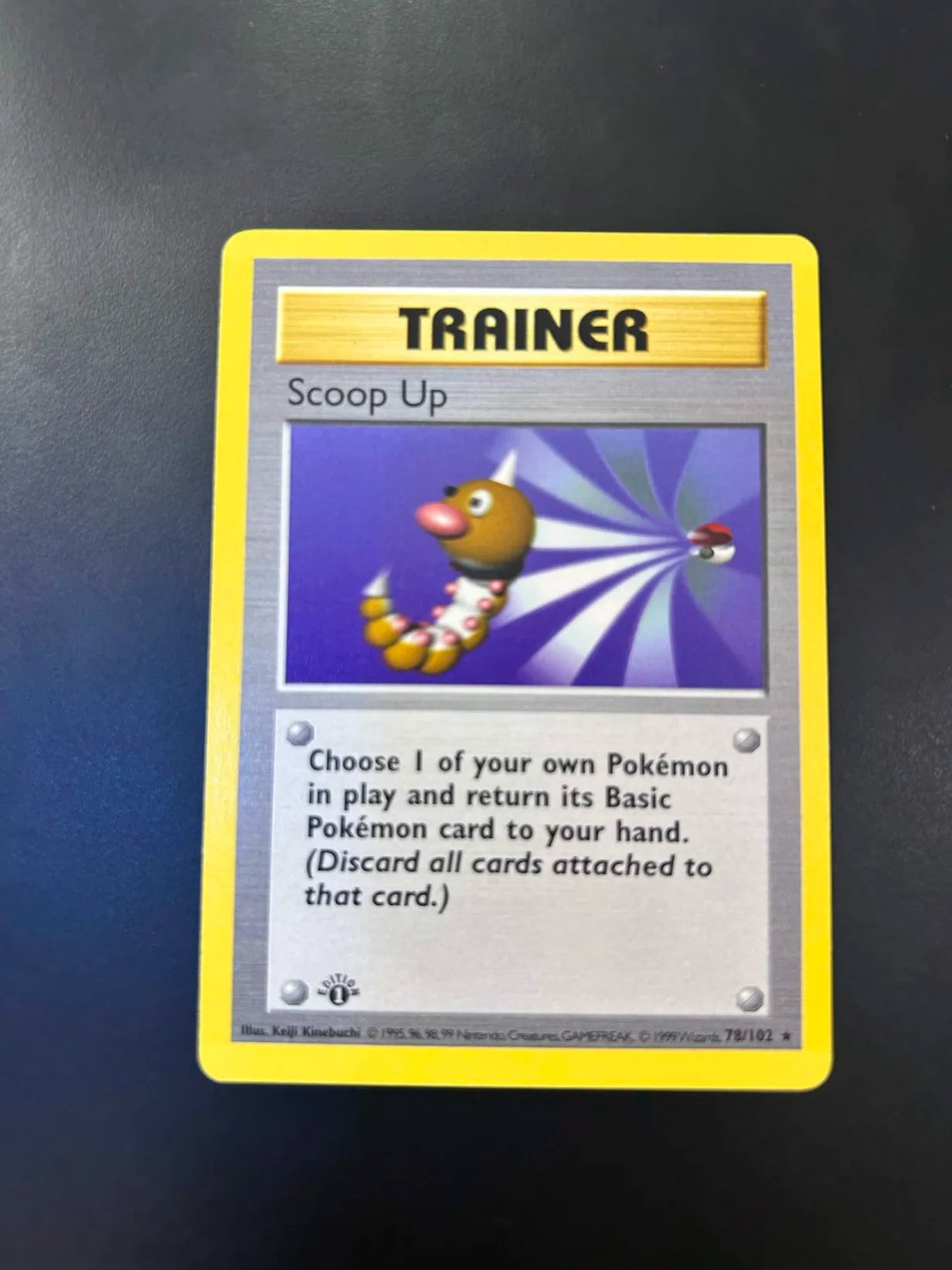 #78 1st Edition Pokemon Base Set- Scoop Up Non-holo (MP)
