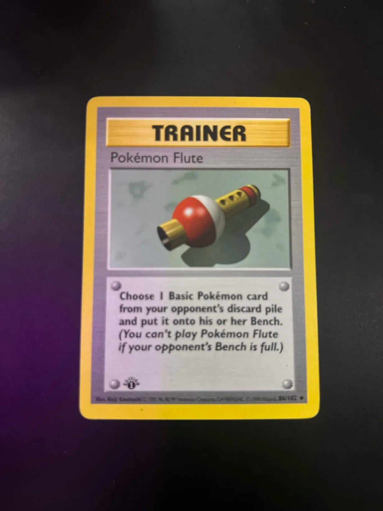 #86 1st Edition Pokemon Base Set-Pokemon Flute non-holo (HP)