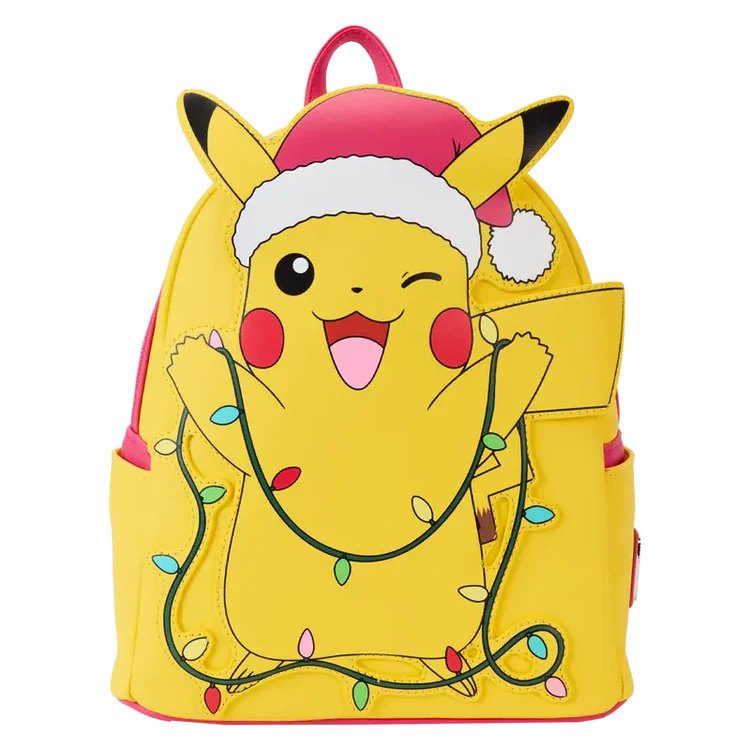 Loungefly Pokémon Santa Pikachu Christmas Lights Mini Backpack