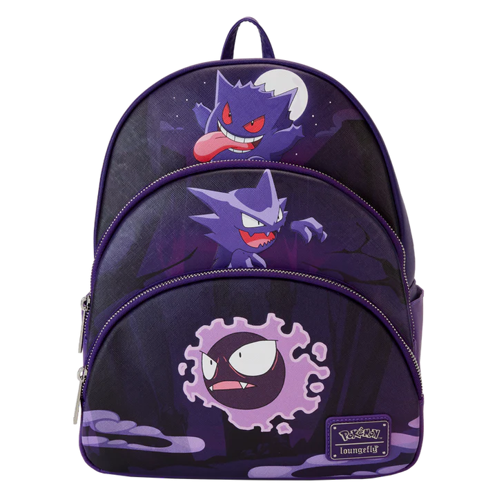 Pokemon Gengar Evolution Triple Pocket Cosplay Mini-Backpack