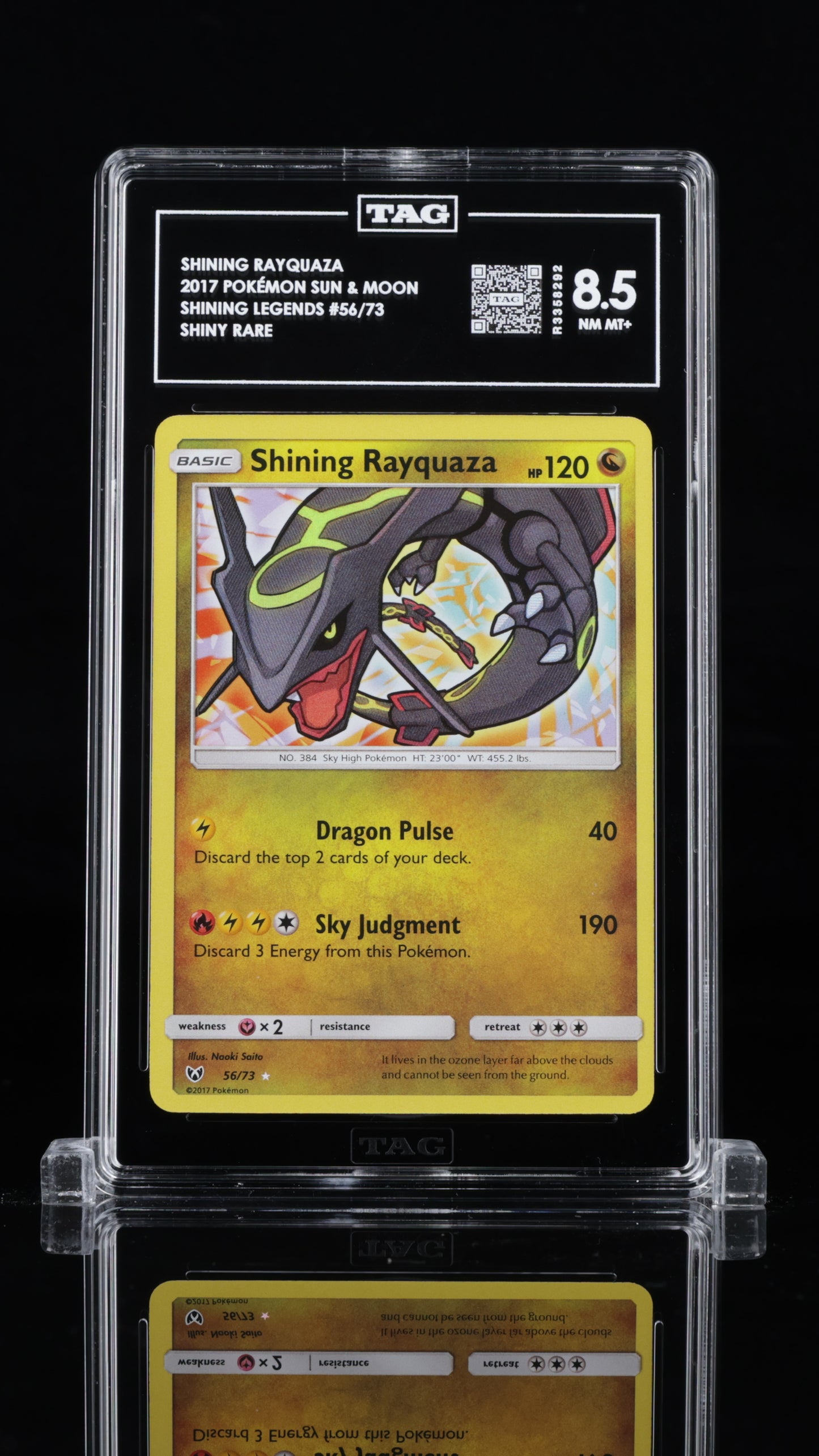 Shining Rayquaza- #56 Shining Legends- TAG 8.5
