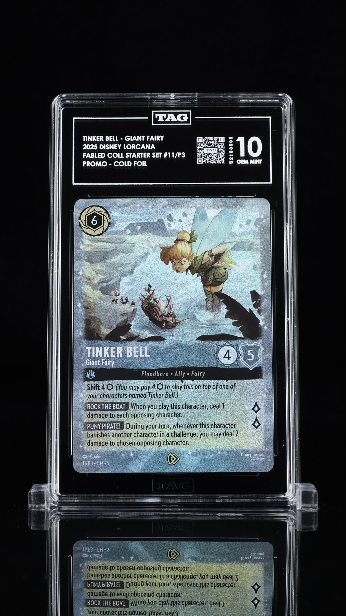 Tinker Bell - Giant Fairy #11/P3 Lorcana Fabled - TAG 10