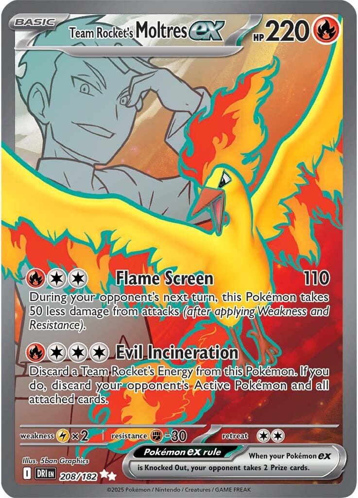 #208 Destined Rivals- Team Rocket's Moltres EX
