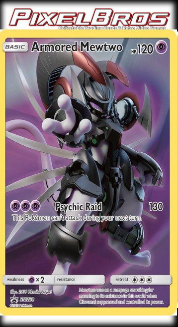 #SM228 Sun & Moon Promos- Armored Mewtwo (DAMAGED)