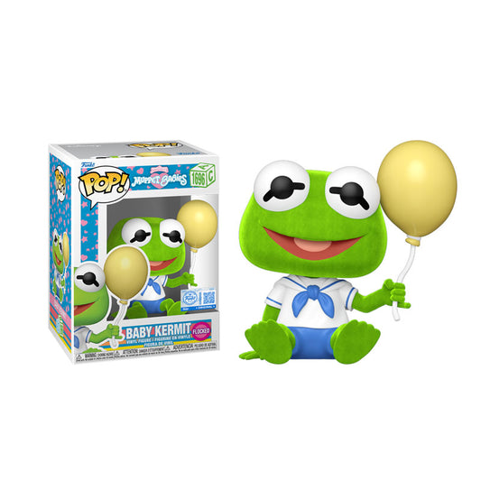 #1696 Muppet Babies- Baby Kermit Flocked