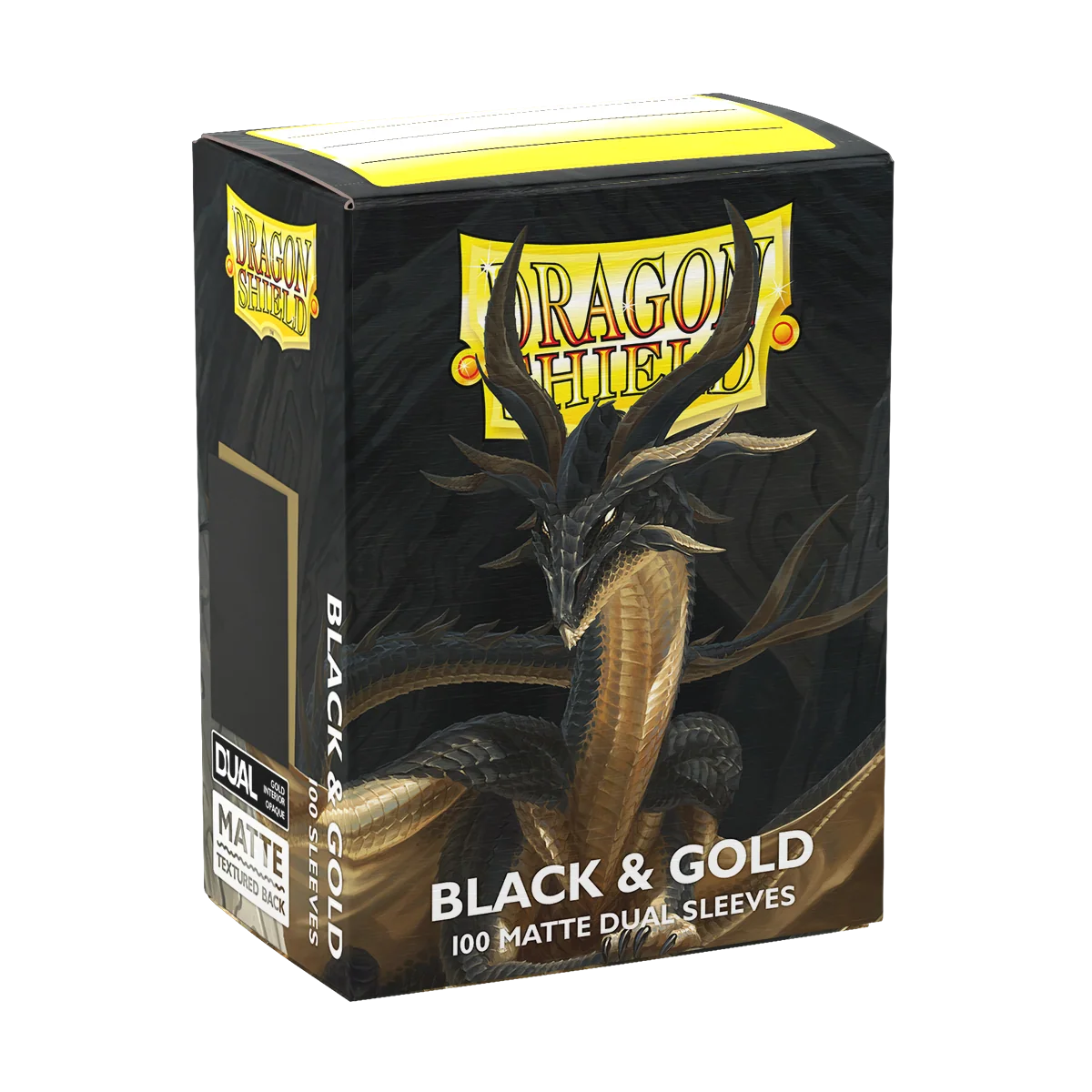 Dragon Shield Matte Dual Black & Gold Sleeves 100ct