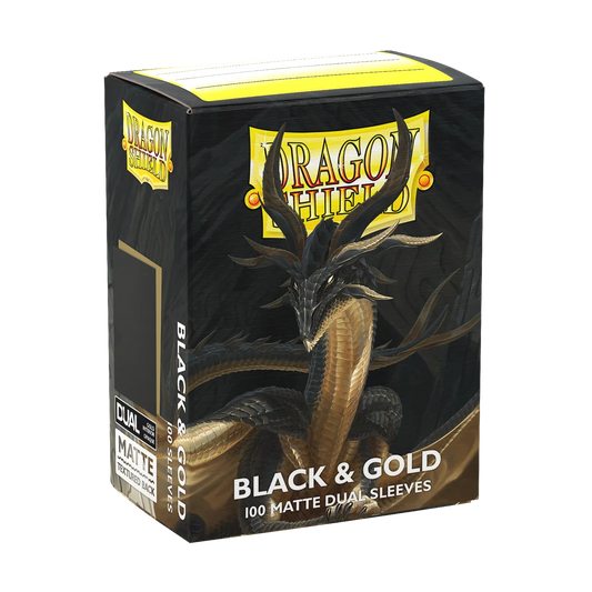 Dragon Shield Matte Dual Black & Gold Sleeves 100ct