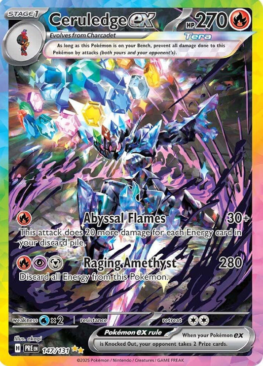 #147 Prismatic Evolutions- Ceruledge EX