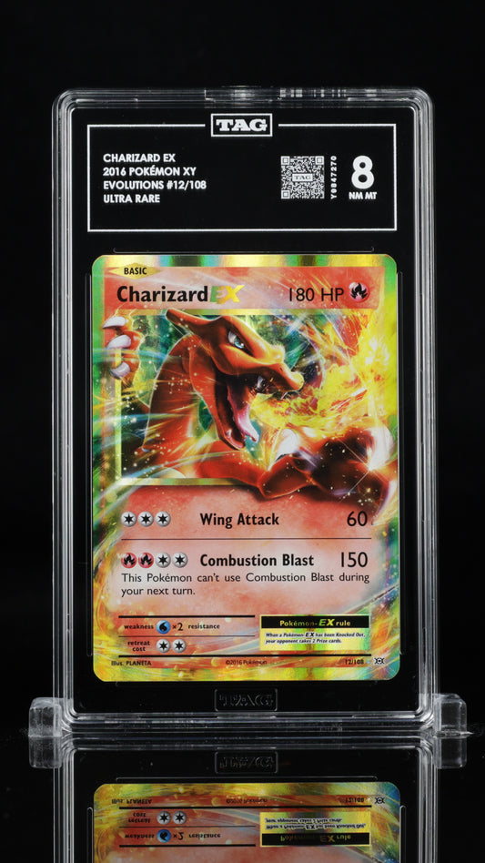 #12 Charizard Ex- Evolutions- TAG 8