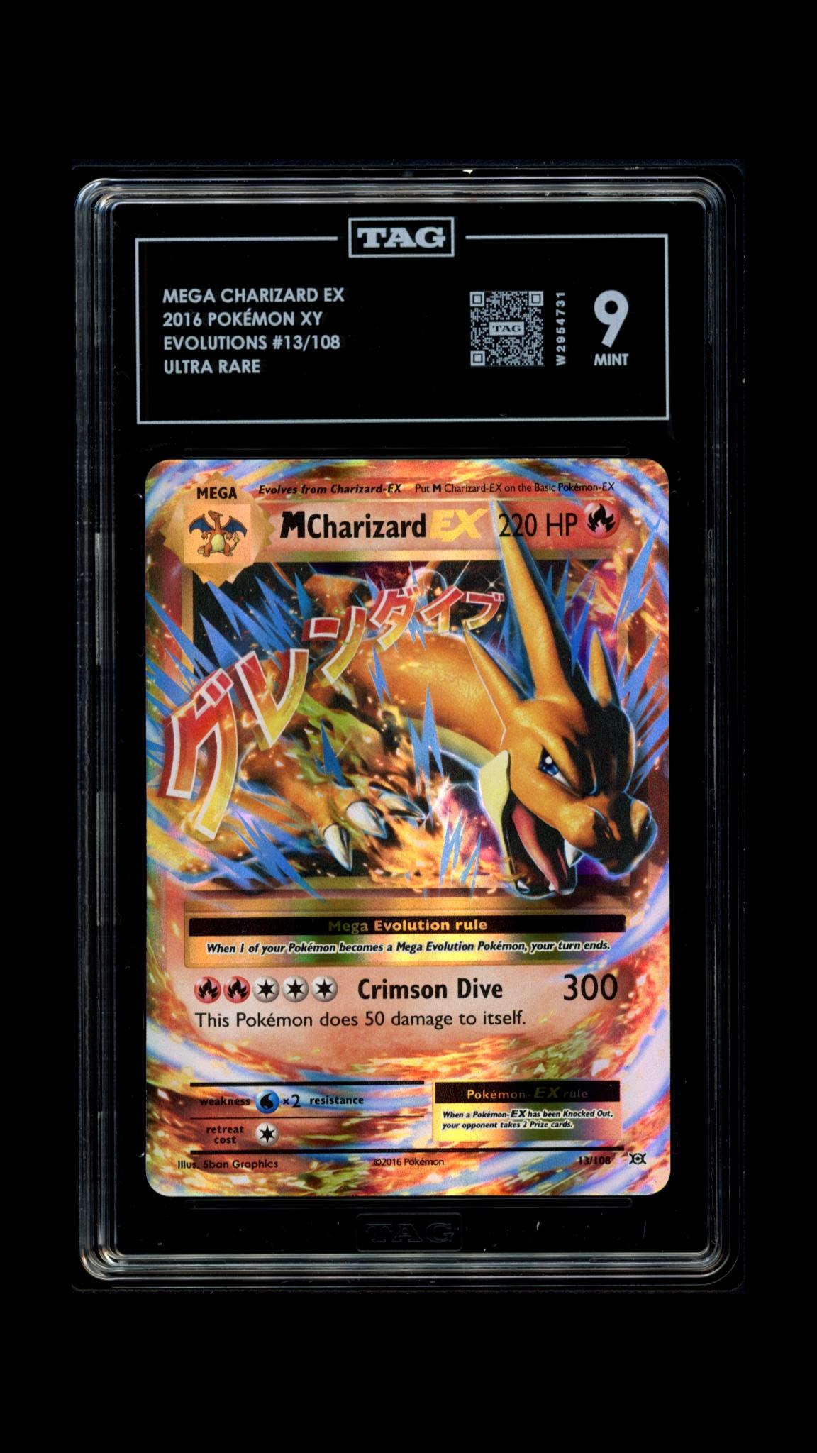 #13 Mega Charizard Ex- Evolutions- Tag 9