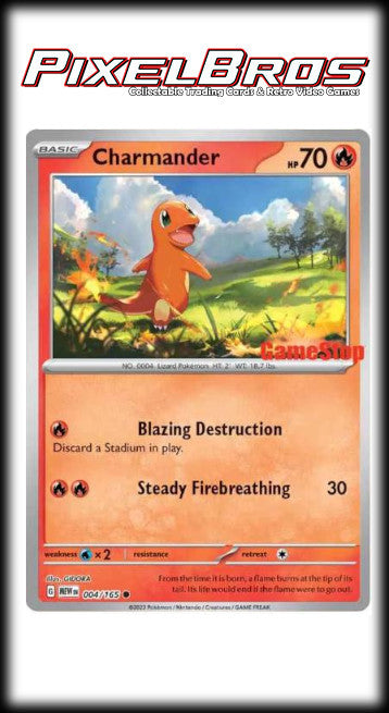 #004 Scarlet & Violet 151- Charmander Gamestop Stamped