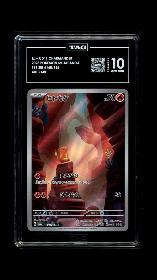 #168 Charmander- Japanese Scarlet & Violet 151- TAG 10