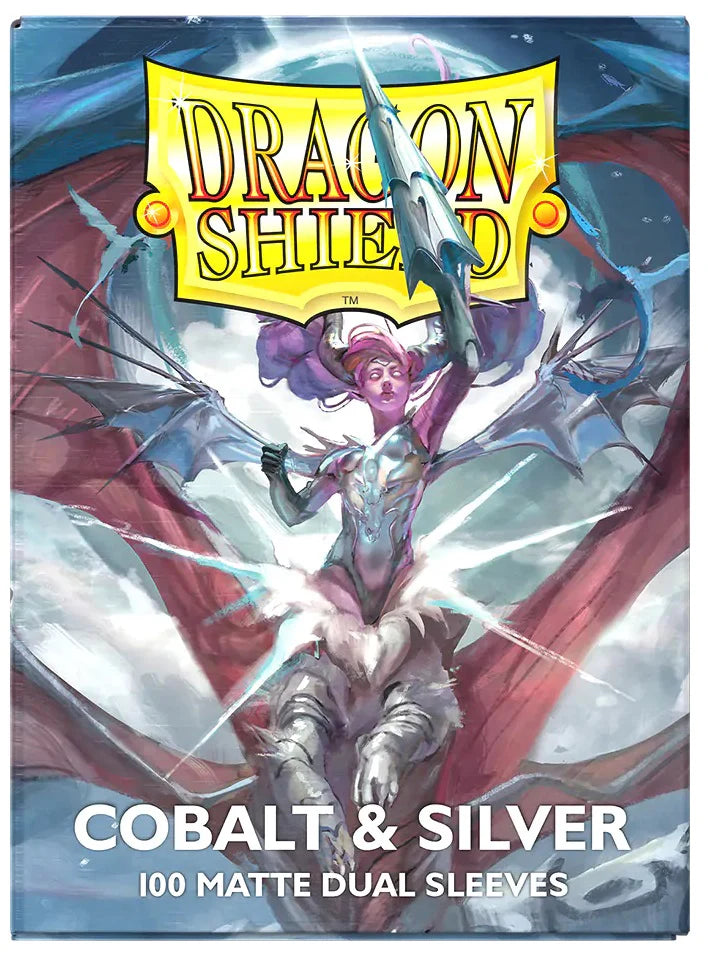 Dragon Shield Cobalt & Silver Matte Dual Sleeves(100)