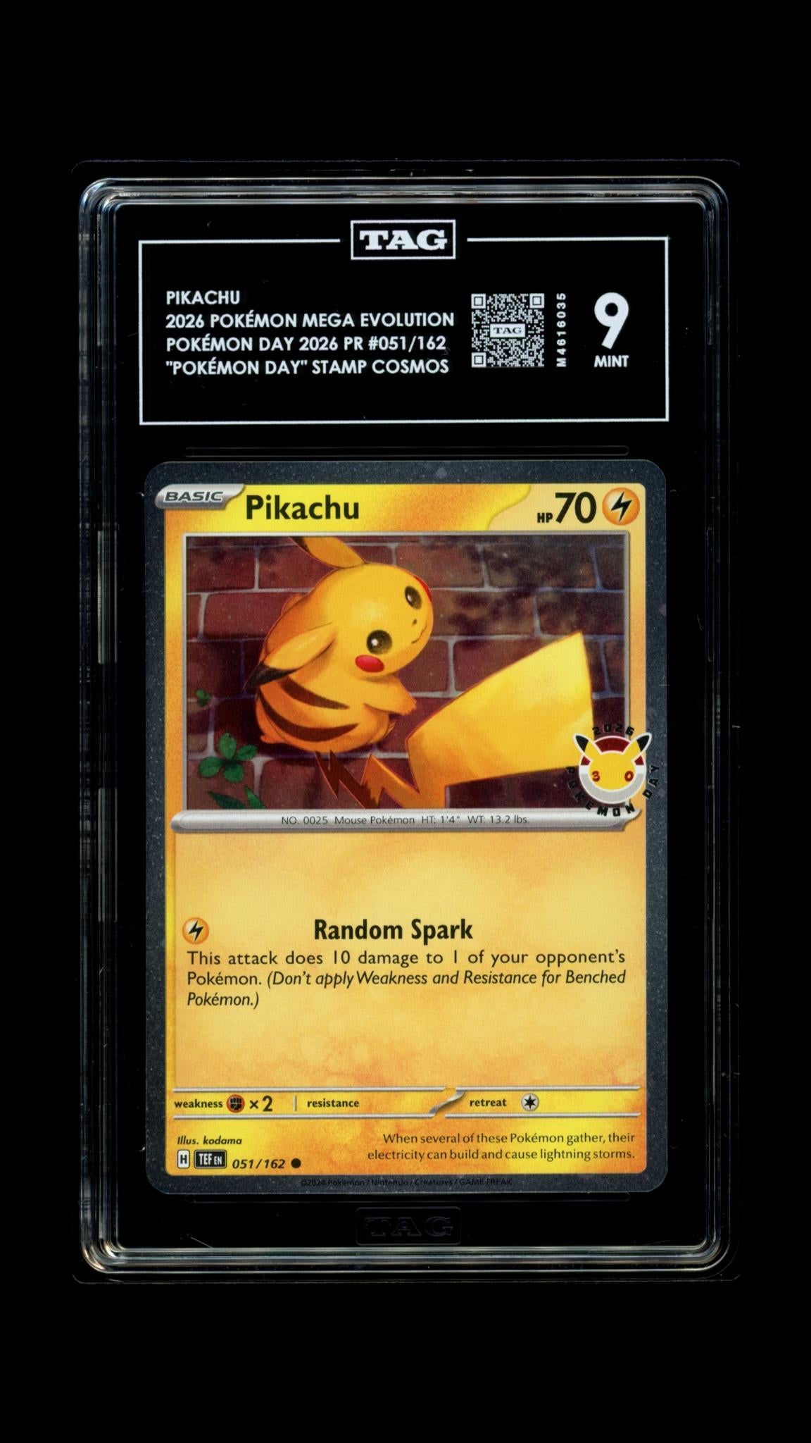 Pikachu- #51 Pokemon Day Stamp Promos- TAG 9