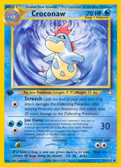 #31 Neo Genesis 1st Edition- Croconaw(LP)