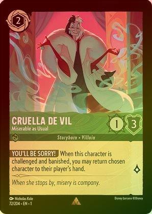 #72- The First Chapter- Cruella De Vil Miserable As Usual (Foil)