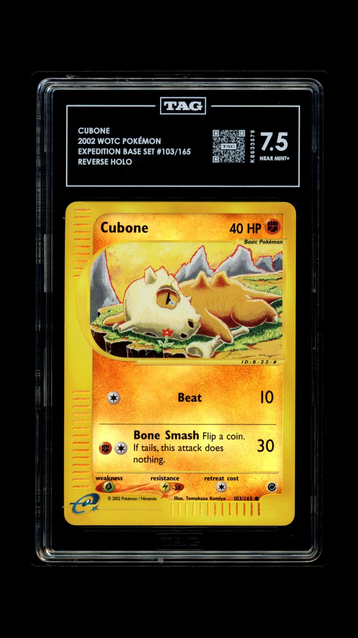 Cubone(Reverse Holo)- #103 Expedition- TAG 7.5
