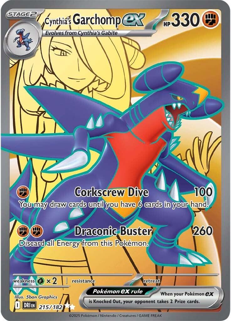 #215 Destined Rivals - Cynthia's Garchomp ex