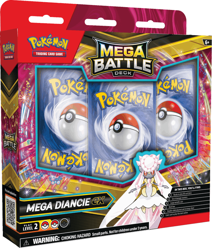 Pokemon Mega Battle Decks Gengar EX/Diancie EX *Releases Nov 14/2025.*
