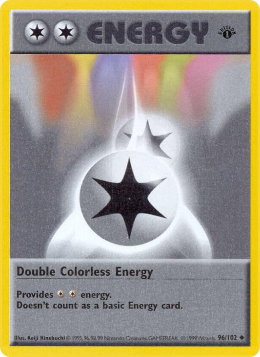 #96 1st Edition Pokemon Base Set-Double Colorless Energy (HP)