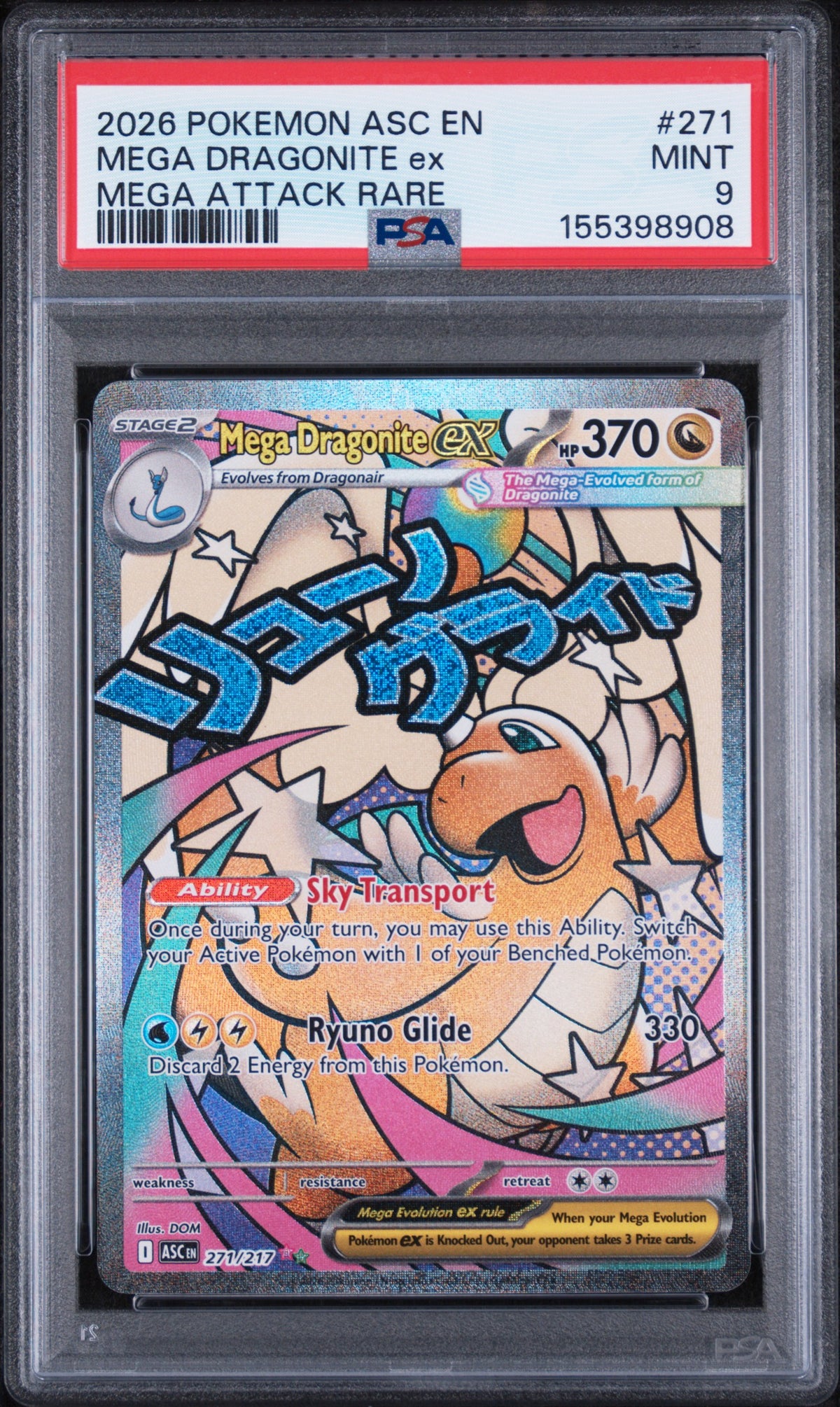 # 271 Mega Dragonite Ex- Ascended Heroes- PSA 9
