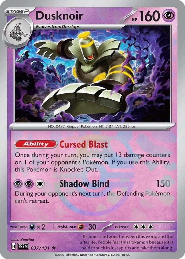 #37 Prismatic Evolutions- Dusknoir Masterball