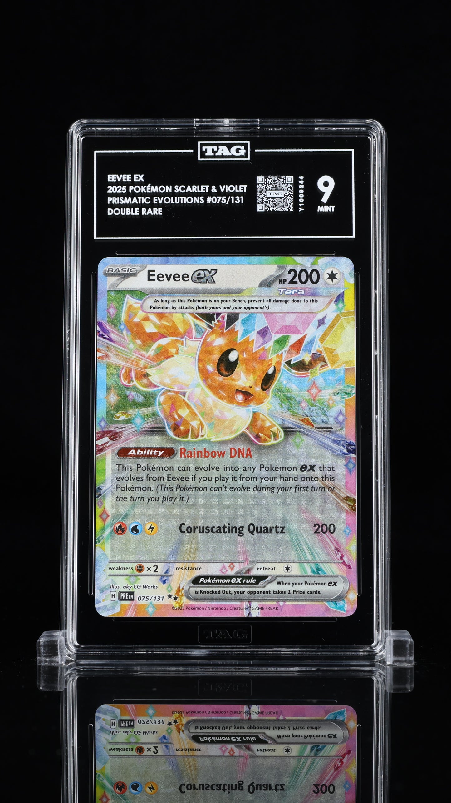 Eevee Ex- #75 Prismatic Evolutions- TAG 9