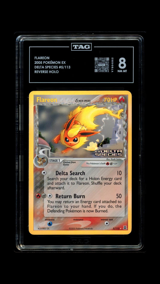 Flareon(Ex Delta Species Stamped Reverse Holo)- #5 Ex Delta Species- TAG 8