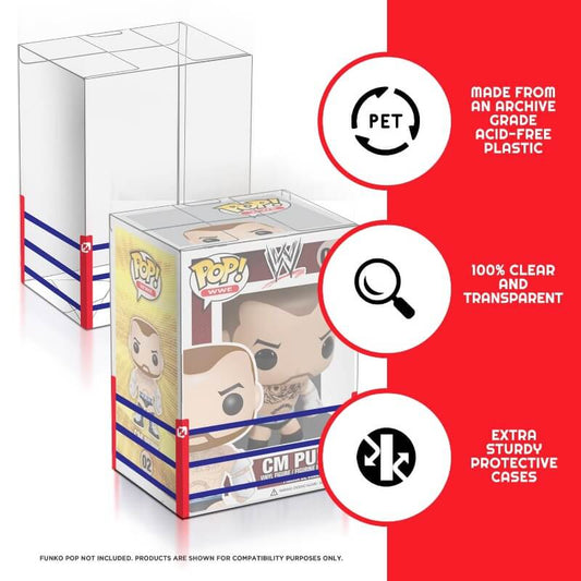 Evoretro 4 inch Funko Pop Premium Plastic Protector Wrestling Ring