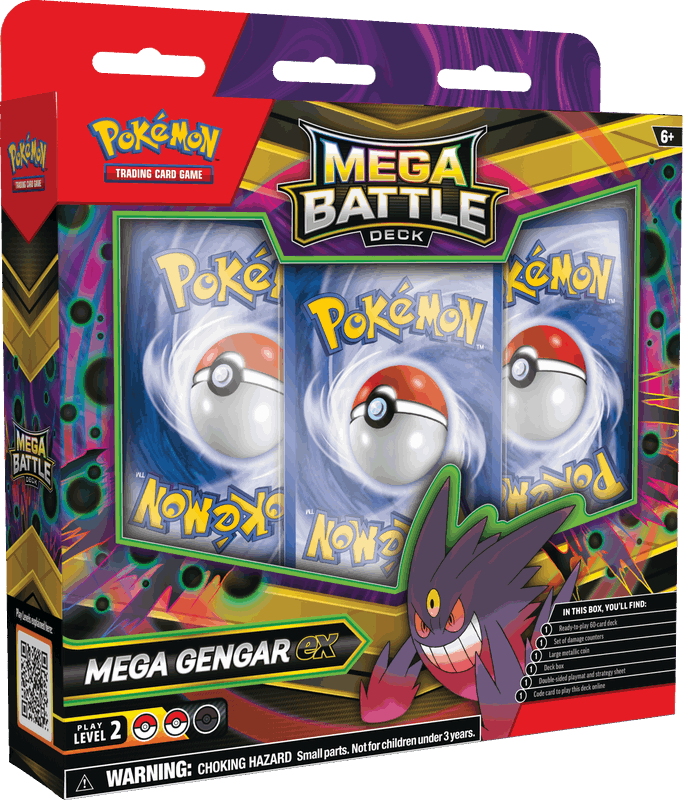 Pokemon Mega Battle Decks Gengar EX/Diancie EX *Releases Nov 14/2025.*