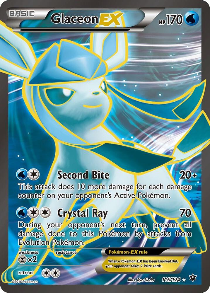 #116 Fates Collide- Glaceon EX(MP)