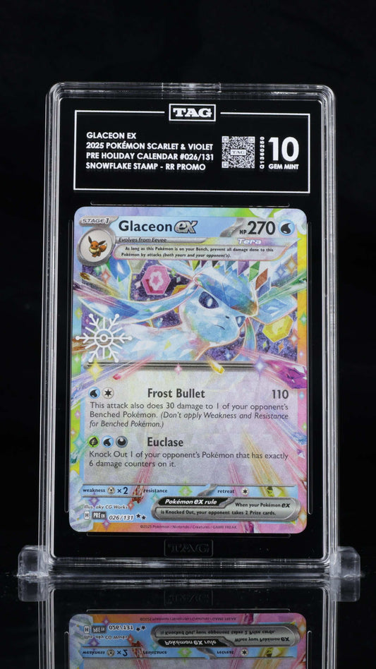 Glaceon Ex- #26 Snowflake Stamped Prismatic- TAG 10