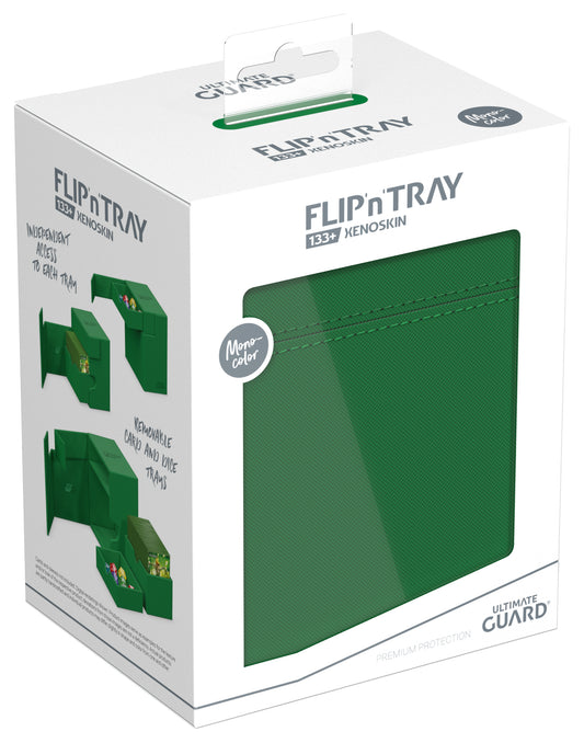Ultimate Guard Flip N Tray Deck Case Monocolor Green 133+