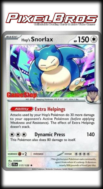 #117 Journey Together- Hop's Snorlax (Gamestop Stamped & Sealed)