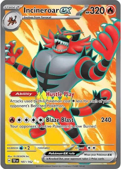 #187 Temporal Forces- Incineroar Ex