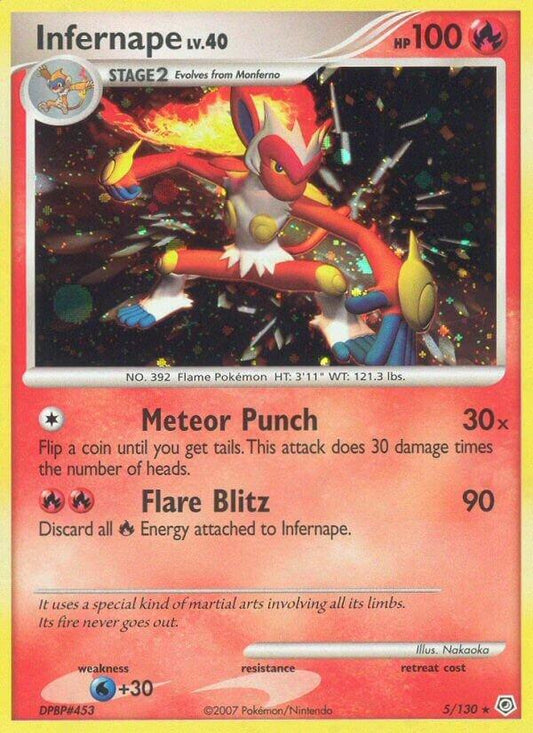 #5 Pokemon Diamond & Pearl Base- Infernape Lv. 40 (LP) Holo