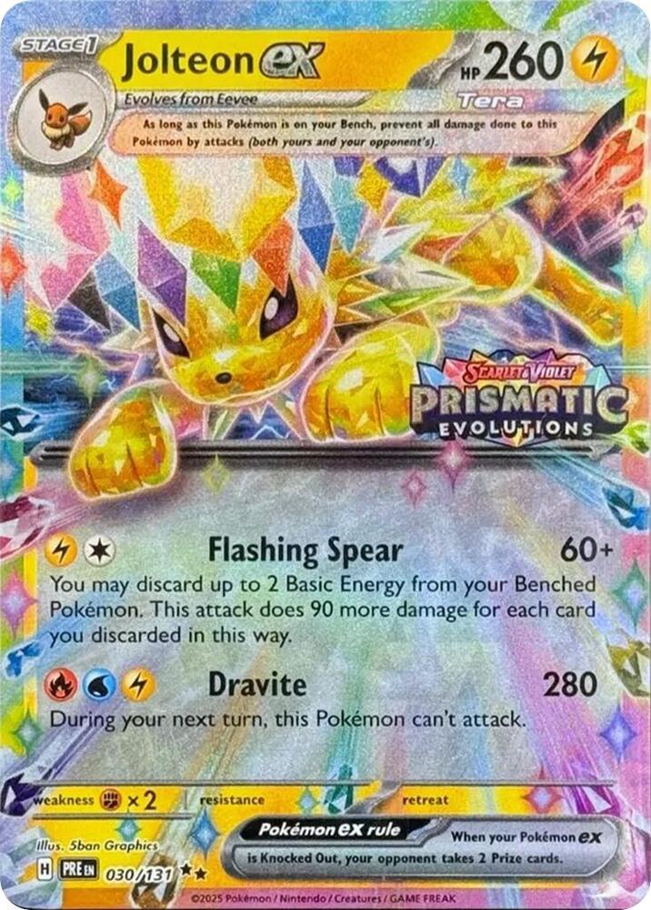 #30 Prismatic Evolutions- Jolteon EX (Stamped)(Sealed)