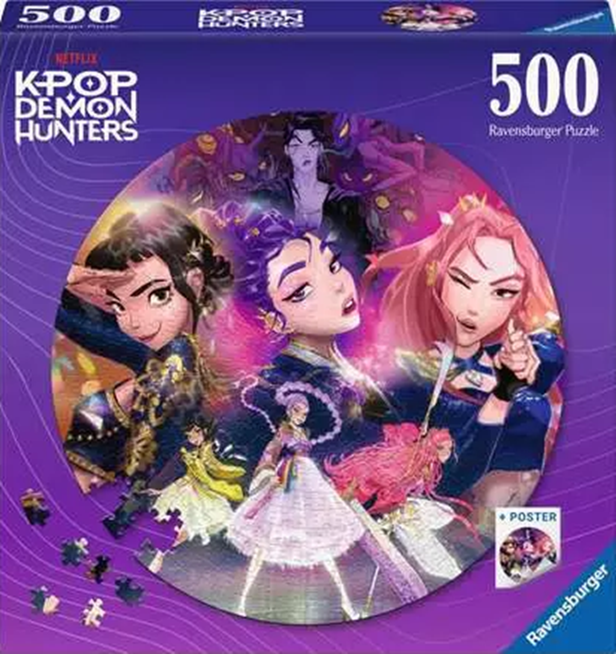 KPop Demon Hunters 500 Piece Round Puzzle