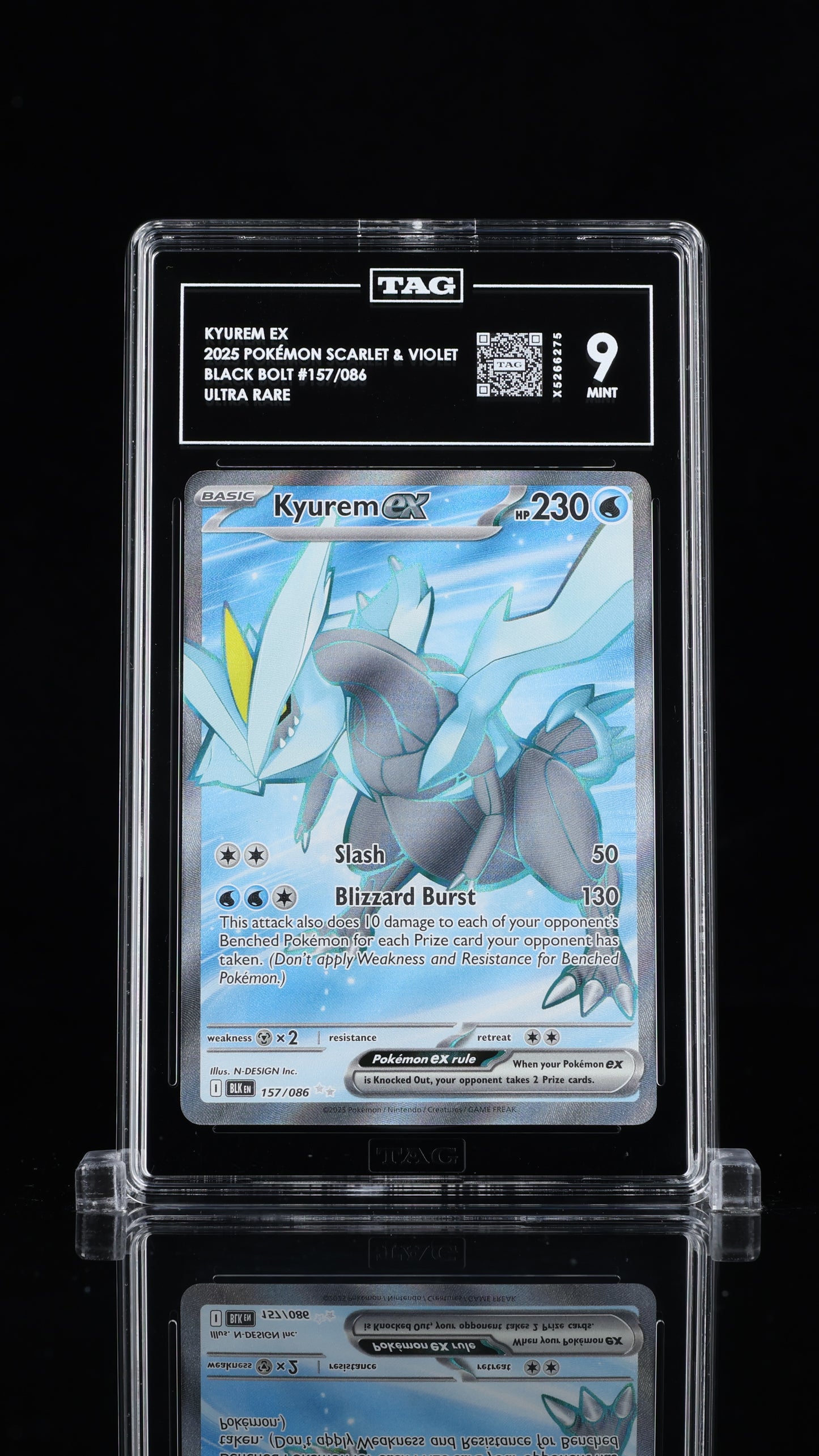 Kyurem Ex- #157 Black Bolt- TAG 9
