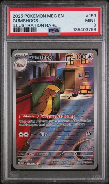 Gumshoos- #153 Mega Evolutions - PSA 9