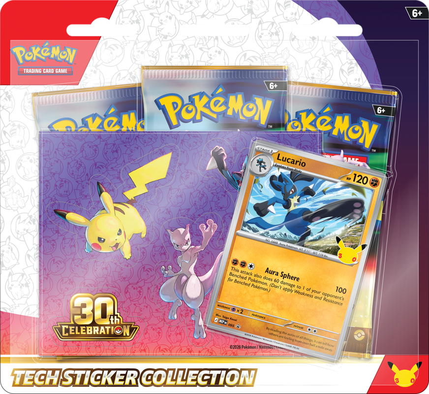 Pokemon 30th Collection Tech Sticker Collection* Releases September 16, 2026*