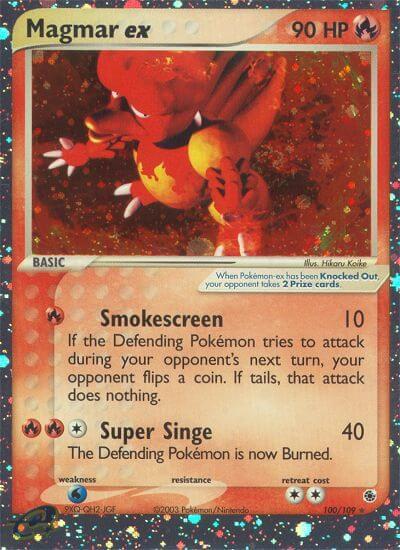 #100 Ruby & Sapphire- Magmar EX (MP)
