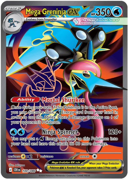 #100 Chaos Rising- Mega Greninja EX