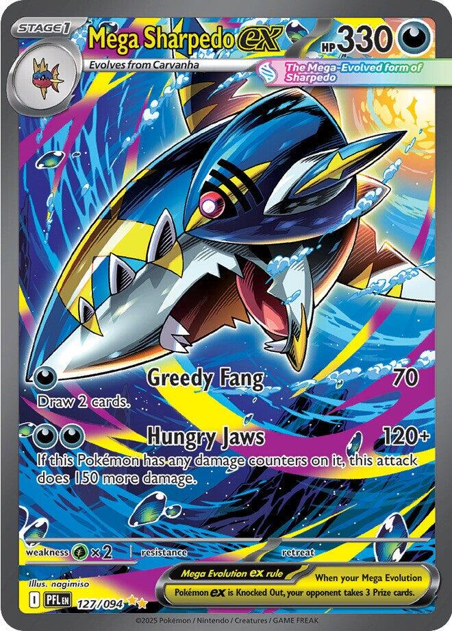 #127 Phantasmal Flames- Mega Sharpedo EX